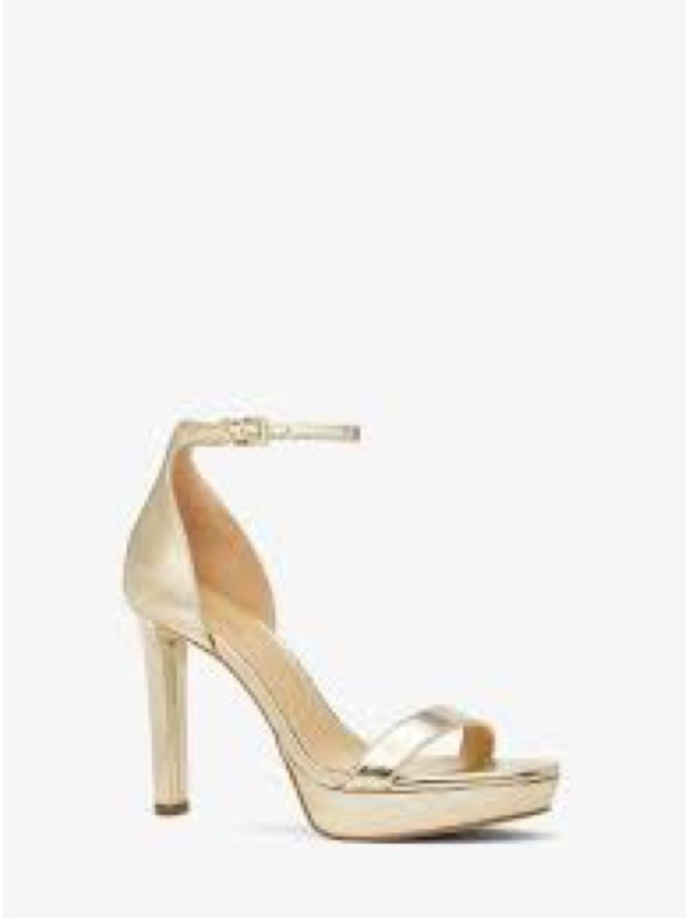 Michael Kors Margot Gold Ankle-Strap Platform High Heel Sandals